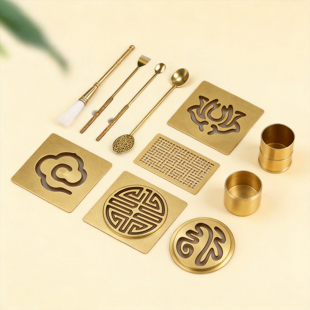 Brushed Brass Seal-Incense Set