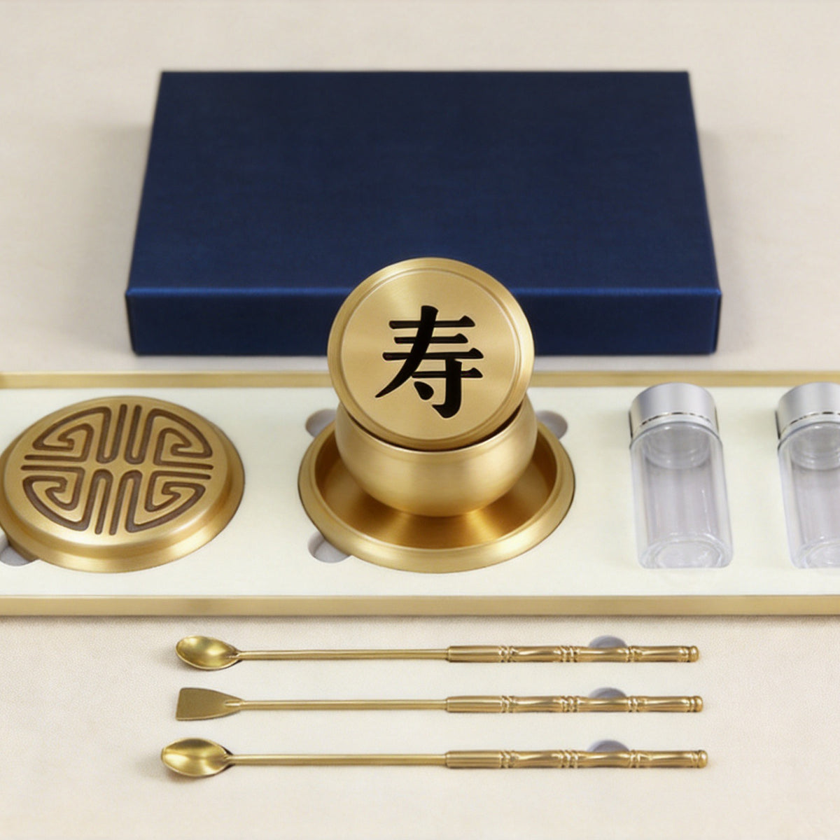 Brushed Brass Seal-Incense Set