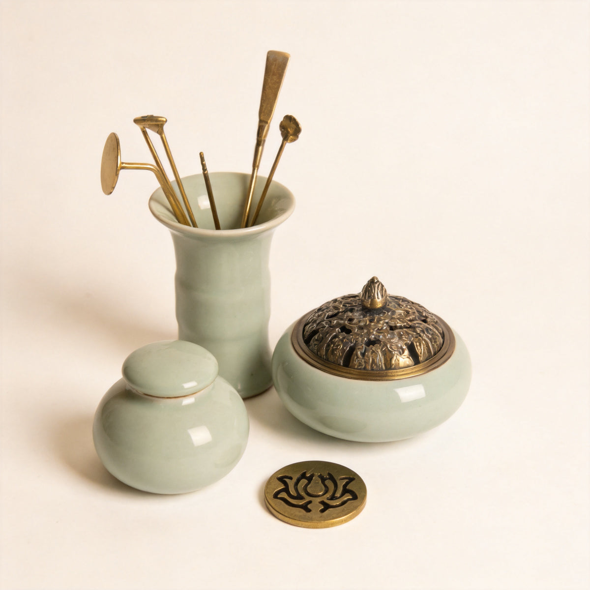 Celadon Seal-Incense 11-Piece Set