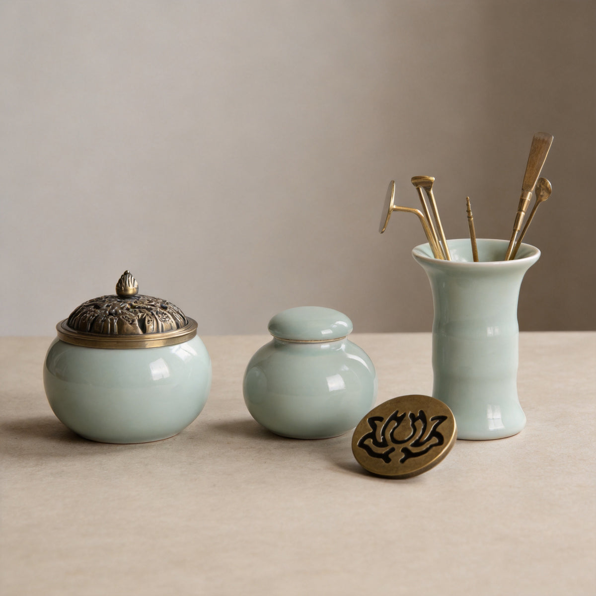Celadon Seal-Incense 11-Piece Set