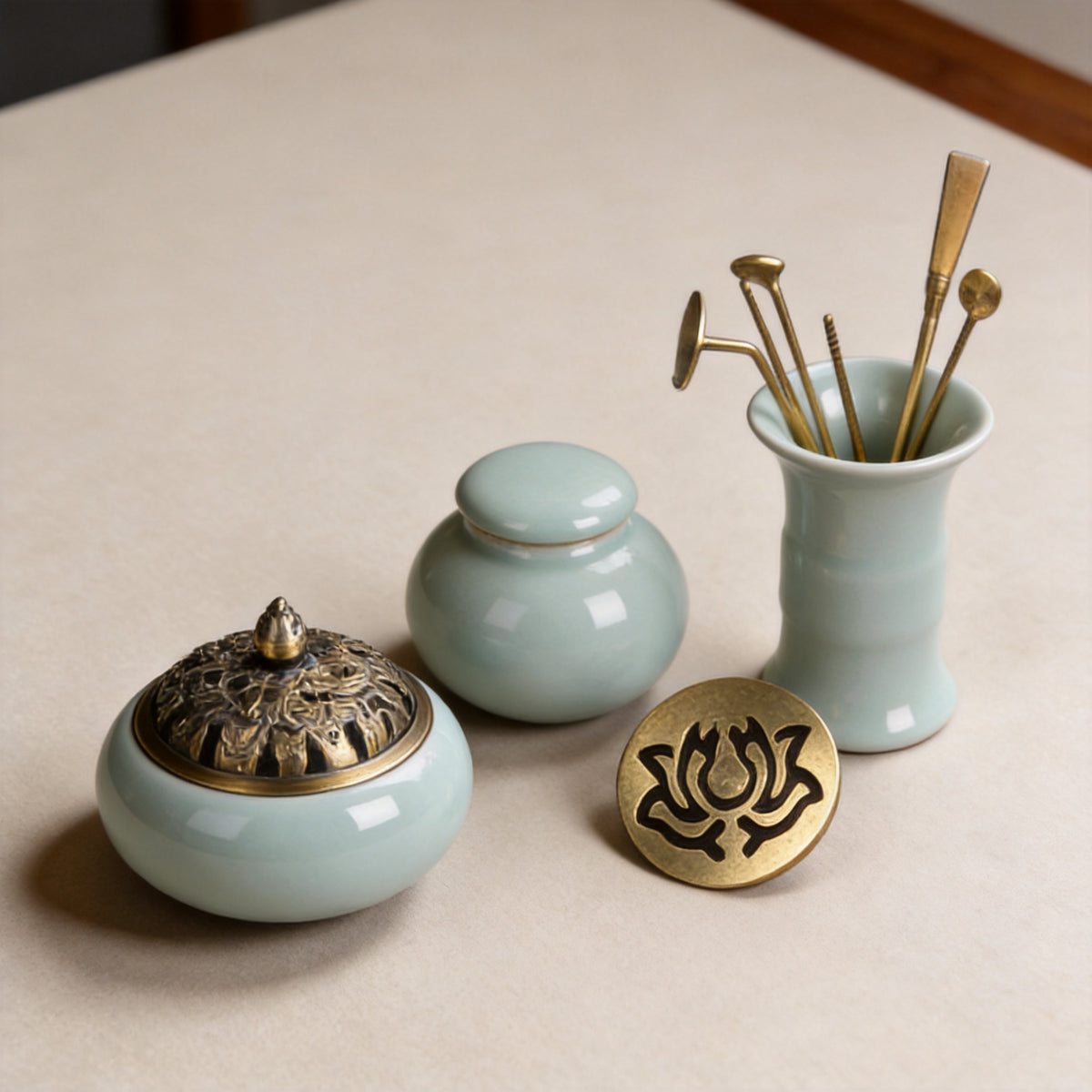 Celadon Seal-Incense 11-Piece Set