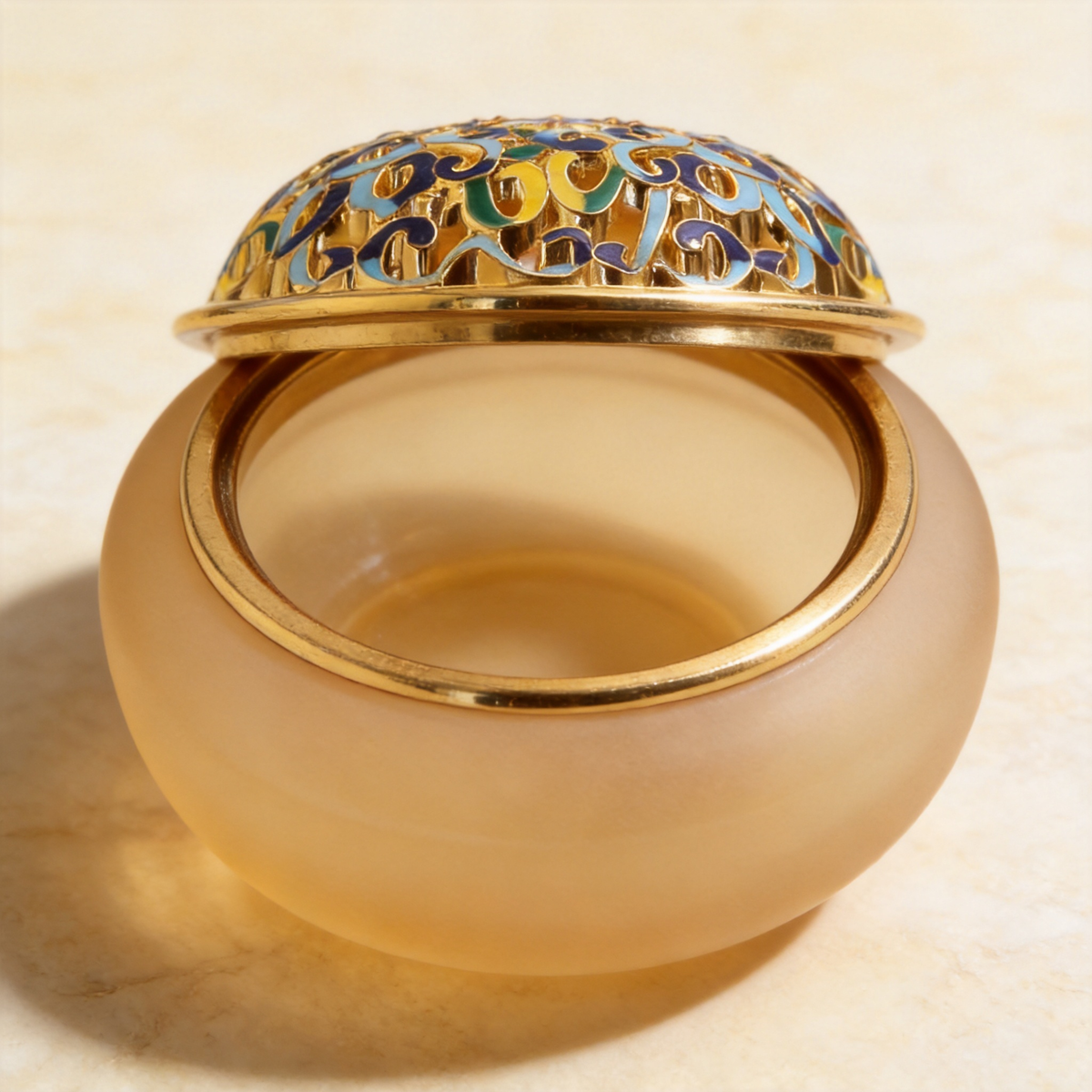 Enamel-Glass Incense Burner