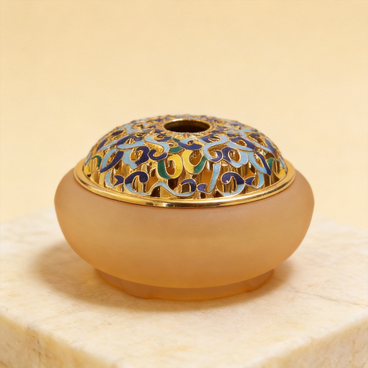 Enamel-Glass Incense Burner