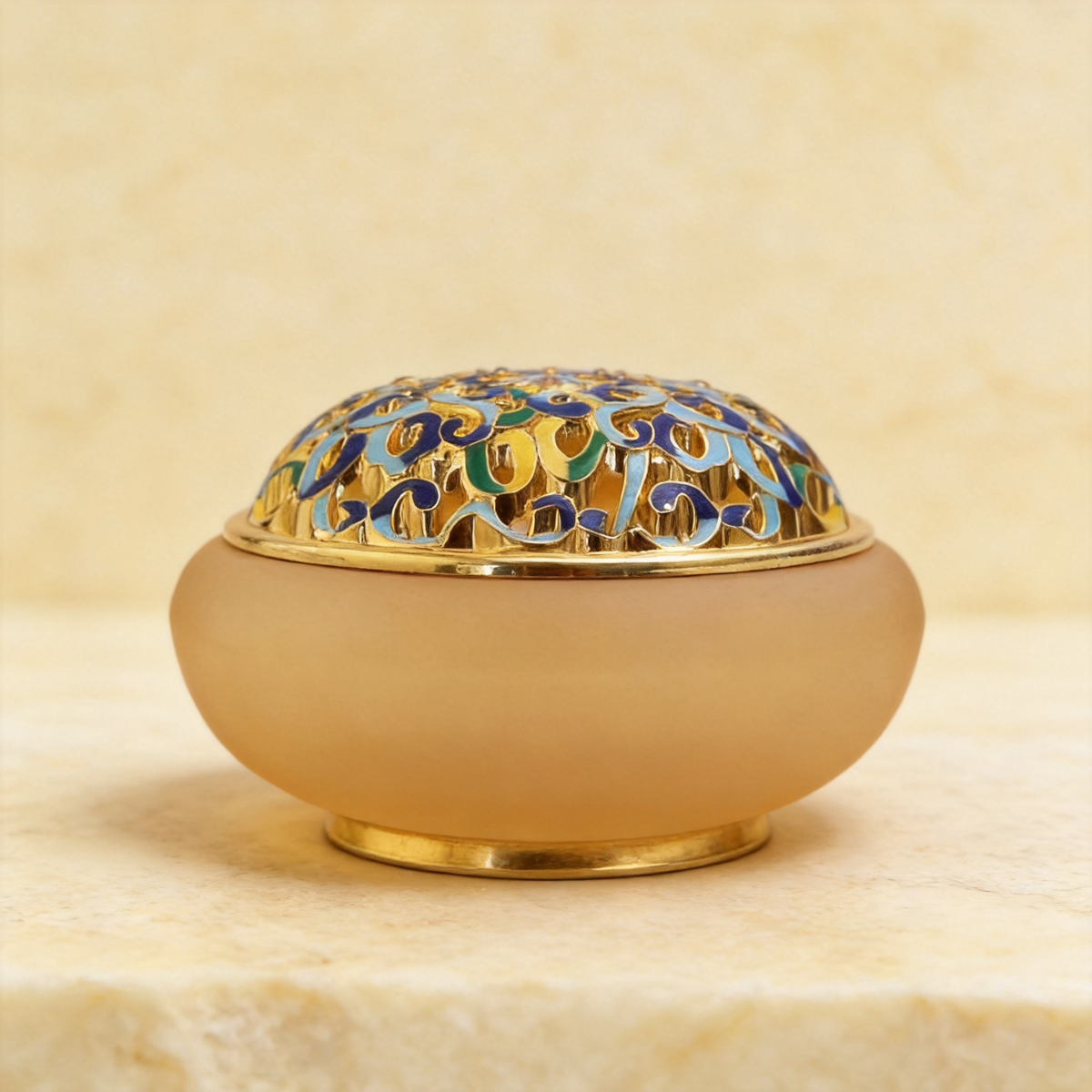 Enamel-Glass Incense Burner