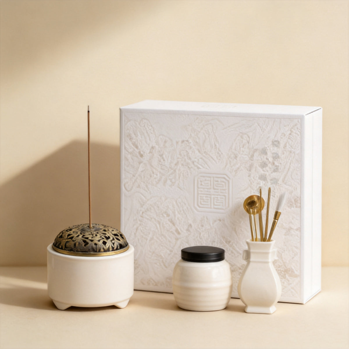 Guanwen Ceramic Seal-Incense Set