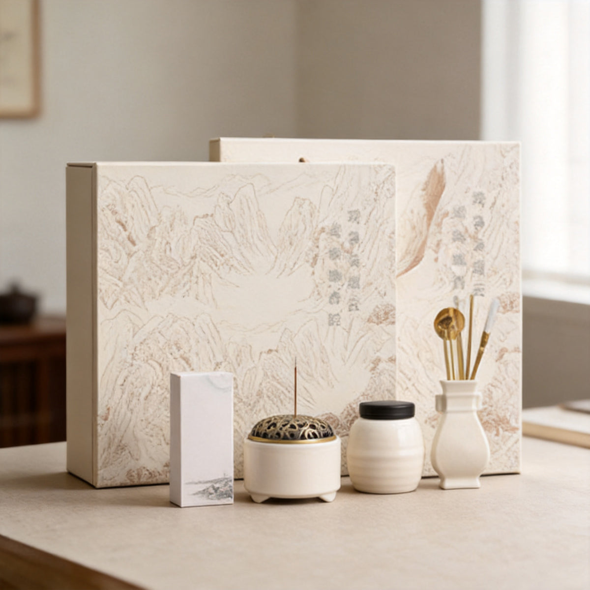 Guanwen Ceramic Seal-Incense Set