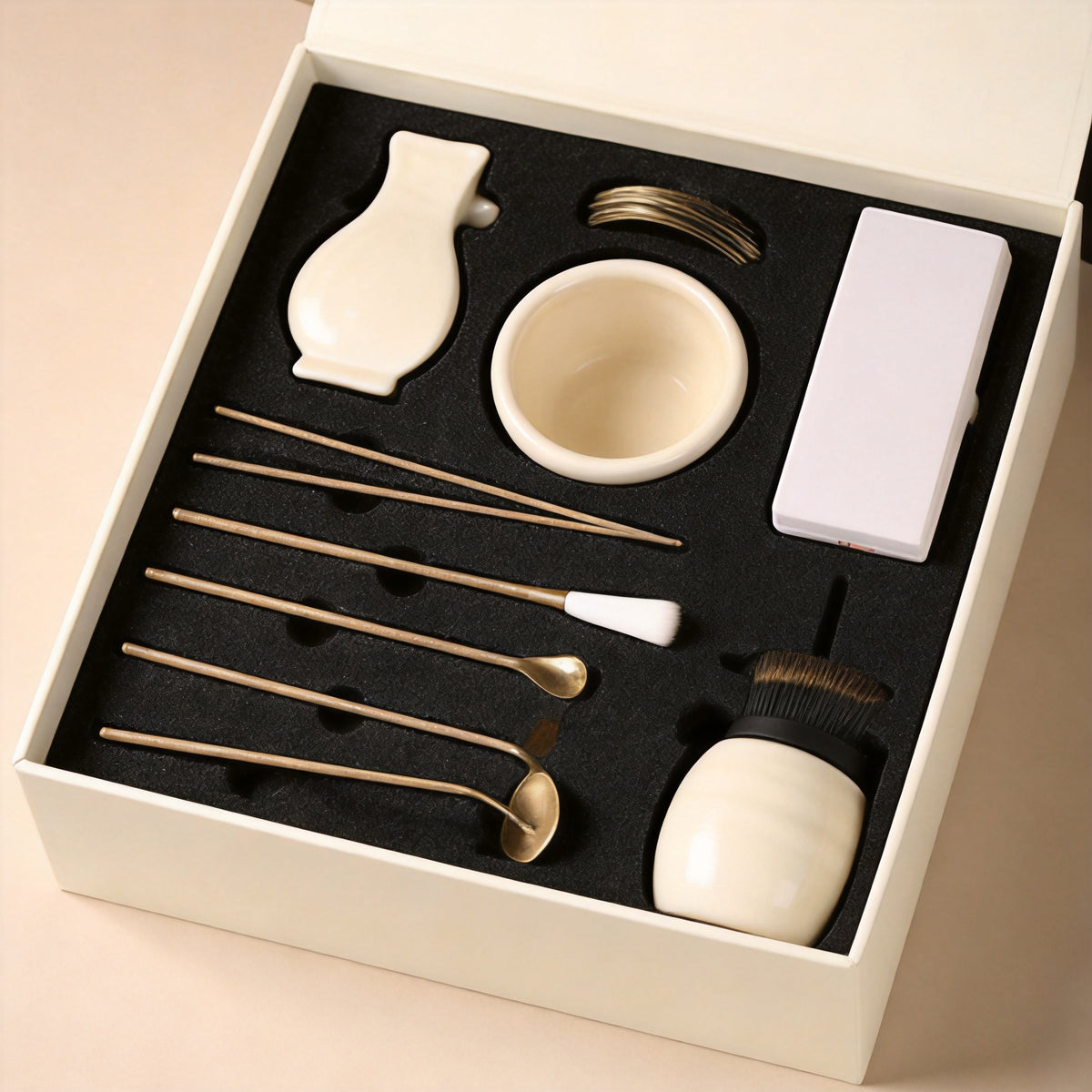 Guanwen White Porcelain Incense Practice Set