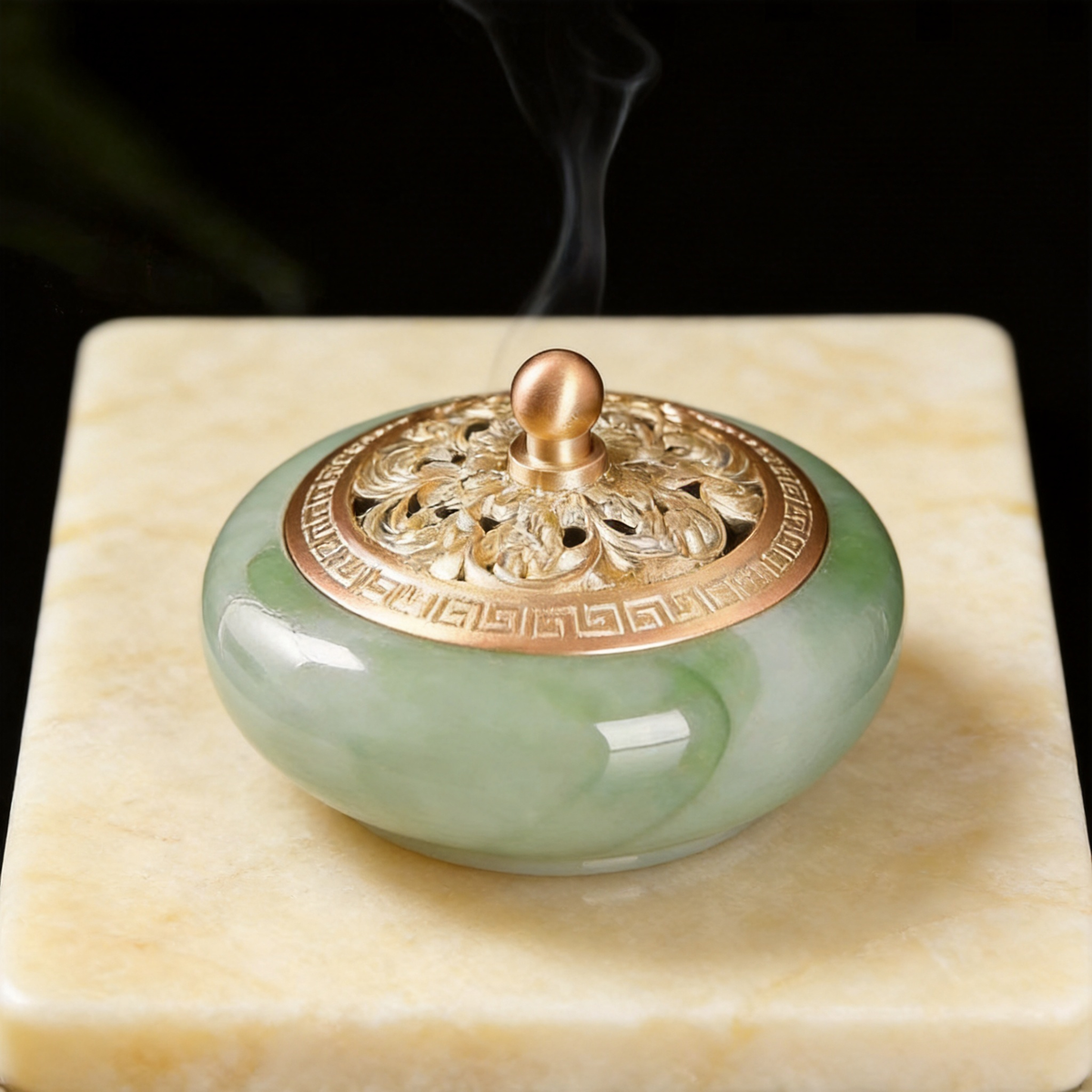 Lotus Copper Seal Incense Burner