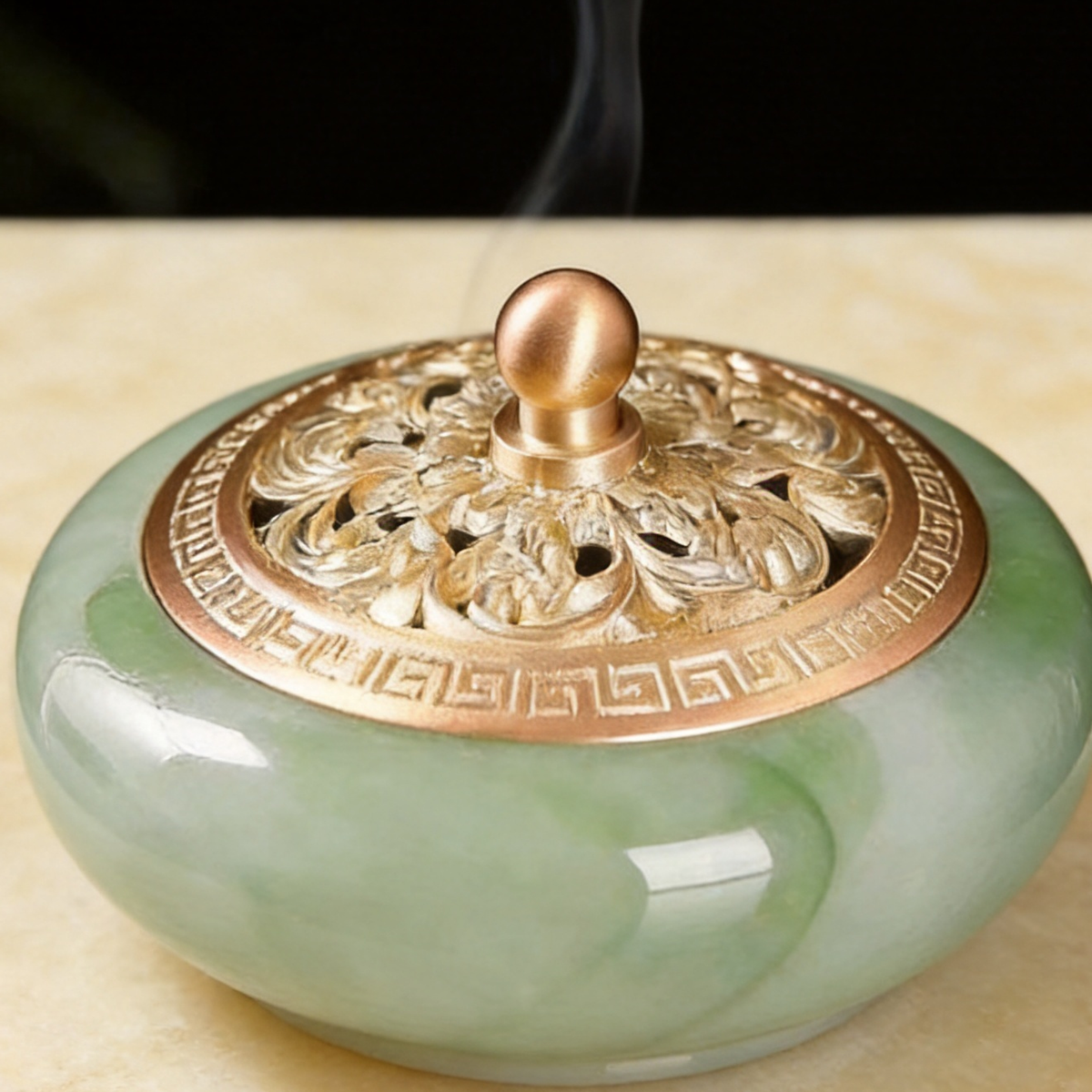 Lotus Copper Seal Incense Burner