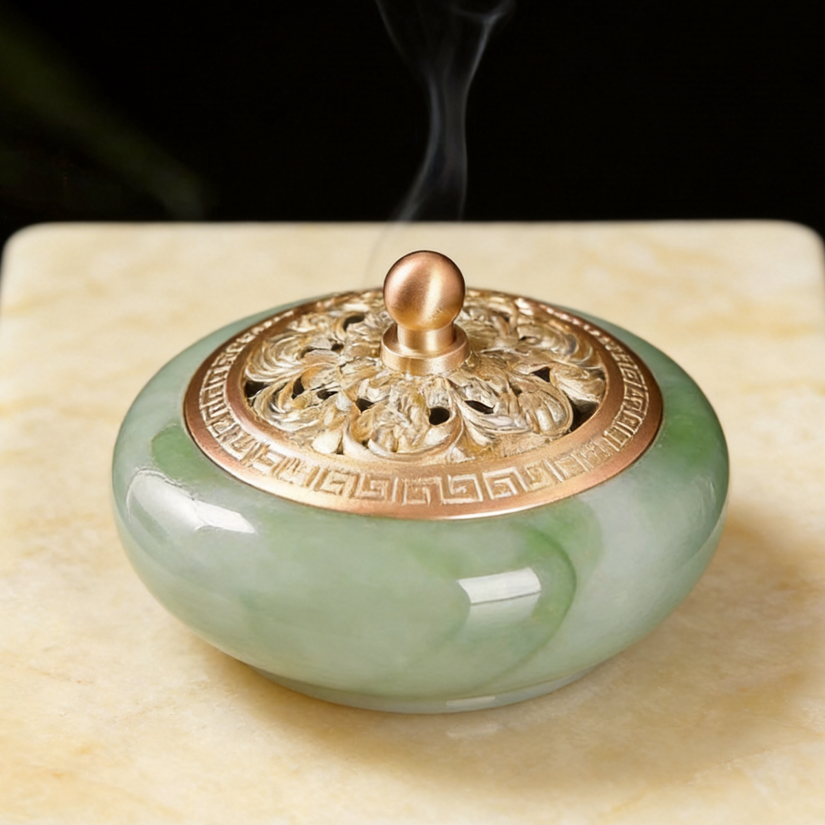 Lotus Copper Seal Incense Burner