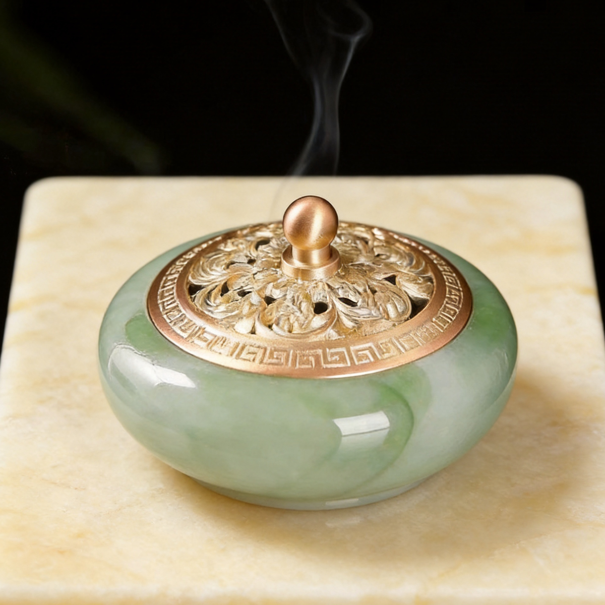 Lotus Copper Seal Incense Burner