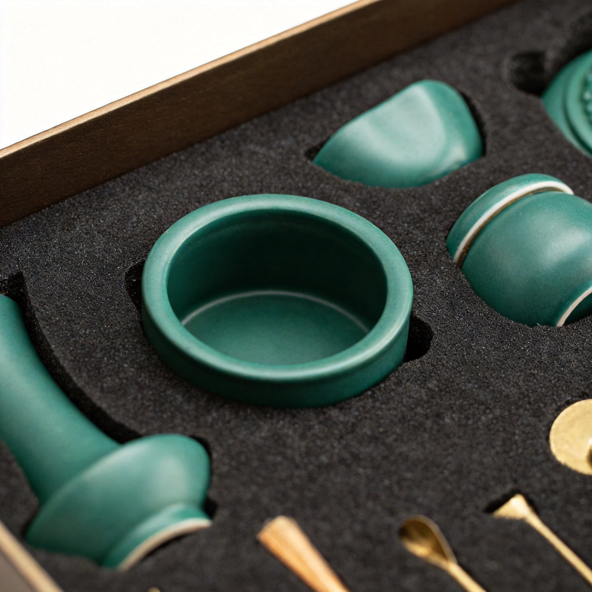 Peacock Green Ceramic Seal-Incense Set