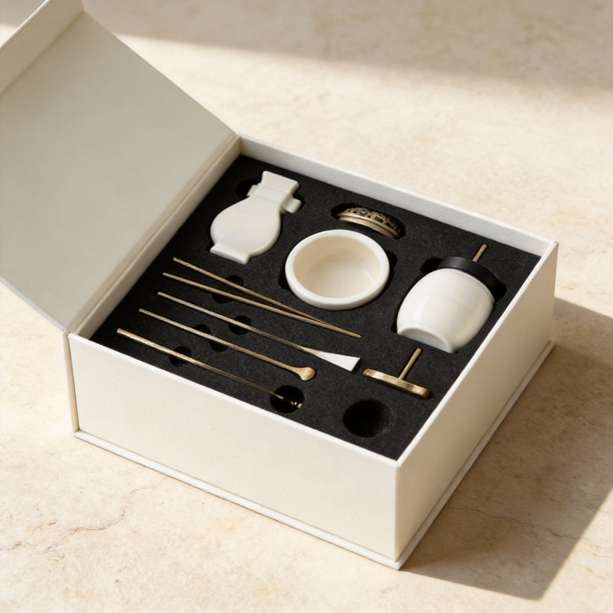 White Porcelain Seal-Incense Starter Set