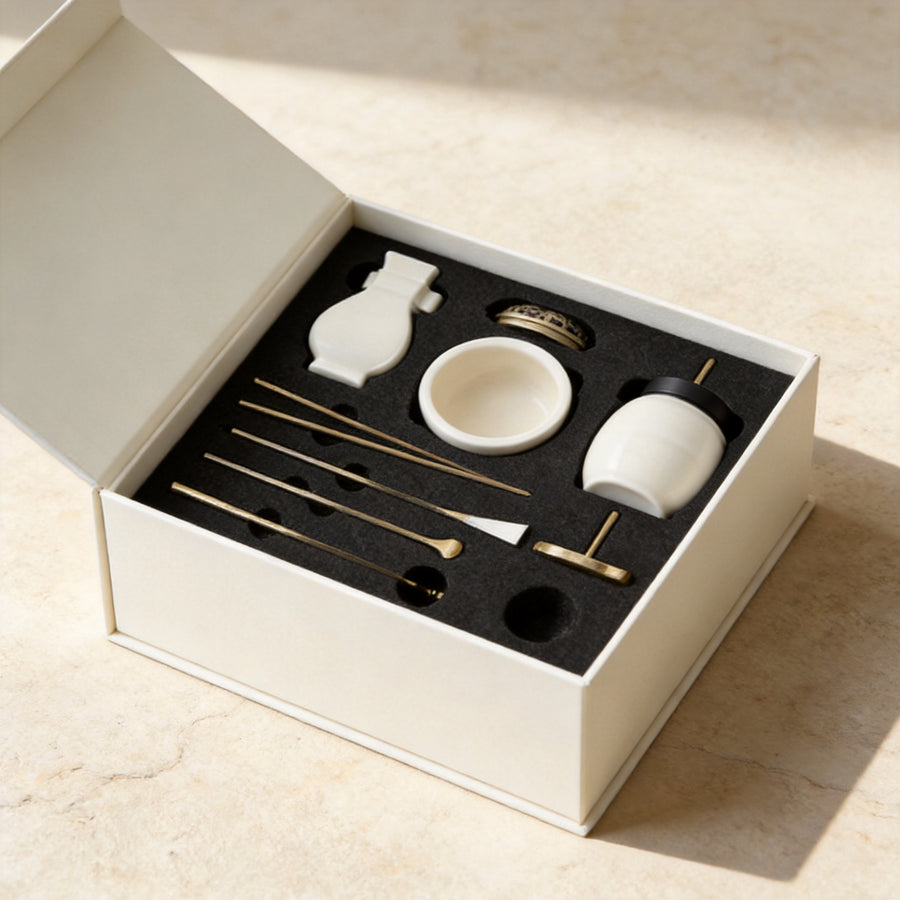 White Porcelain Seal-Incense Starter Set